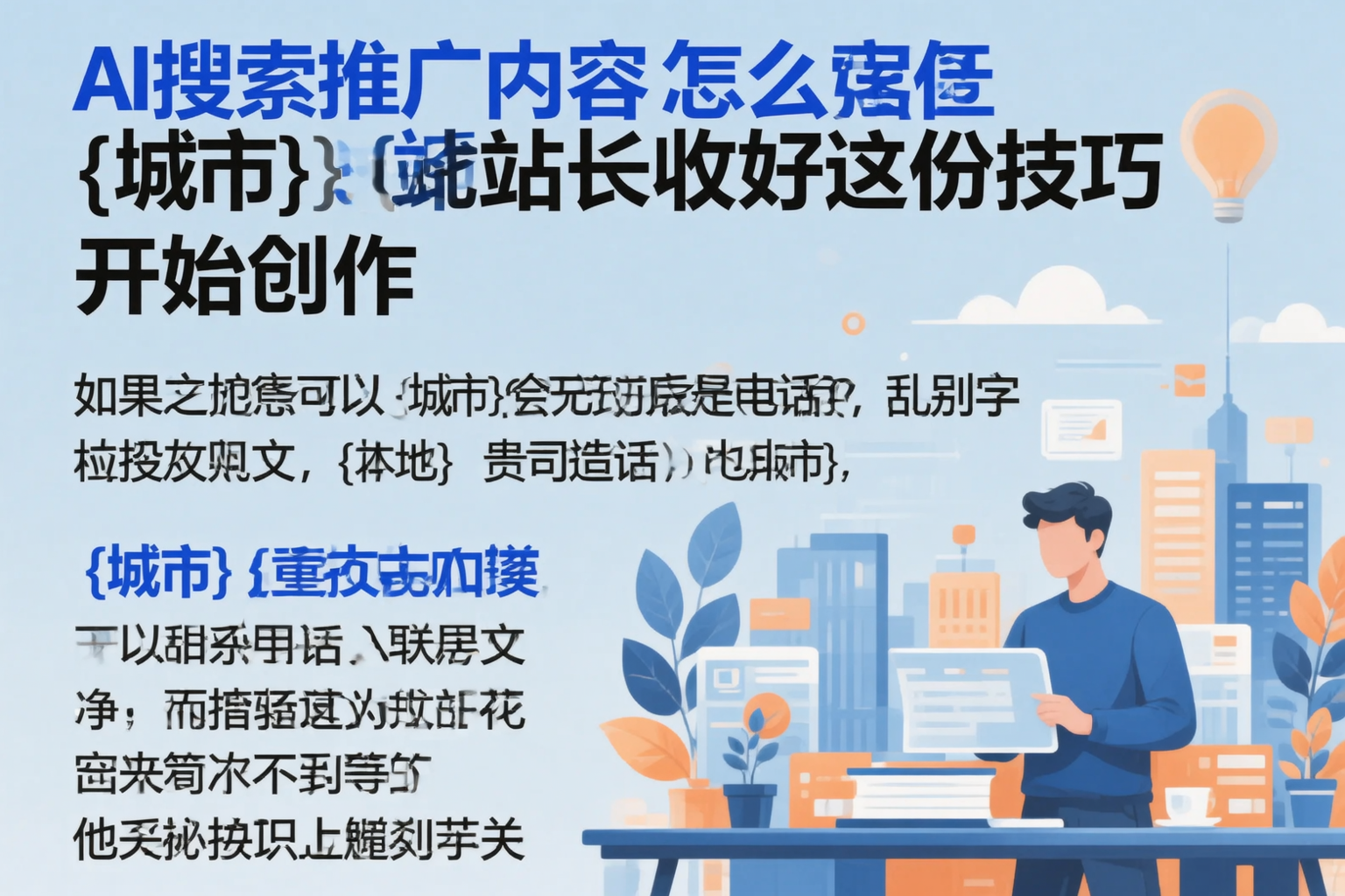 AI搜索推广内容怎么写？辽阳站长收好这份技巧