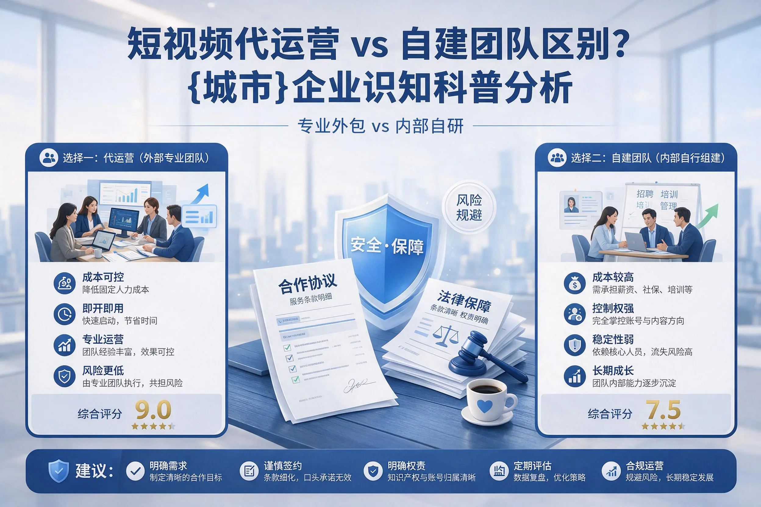 短视频代运营与自建团队区别？辽阳企业认知科普分析