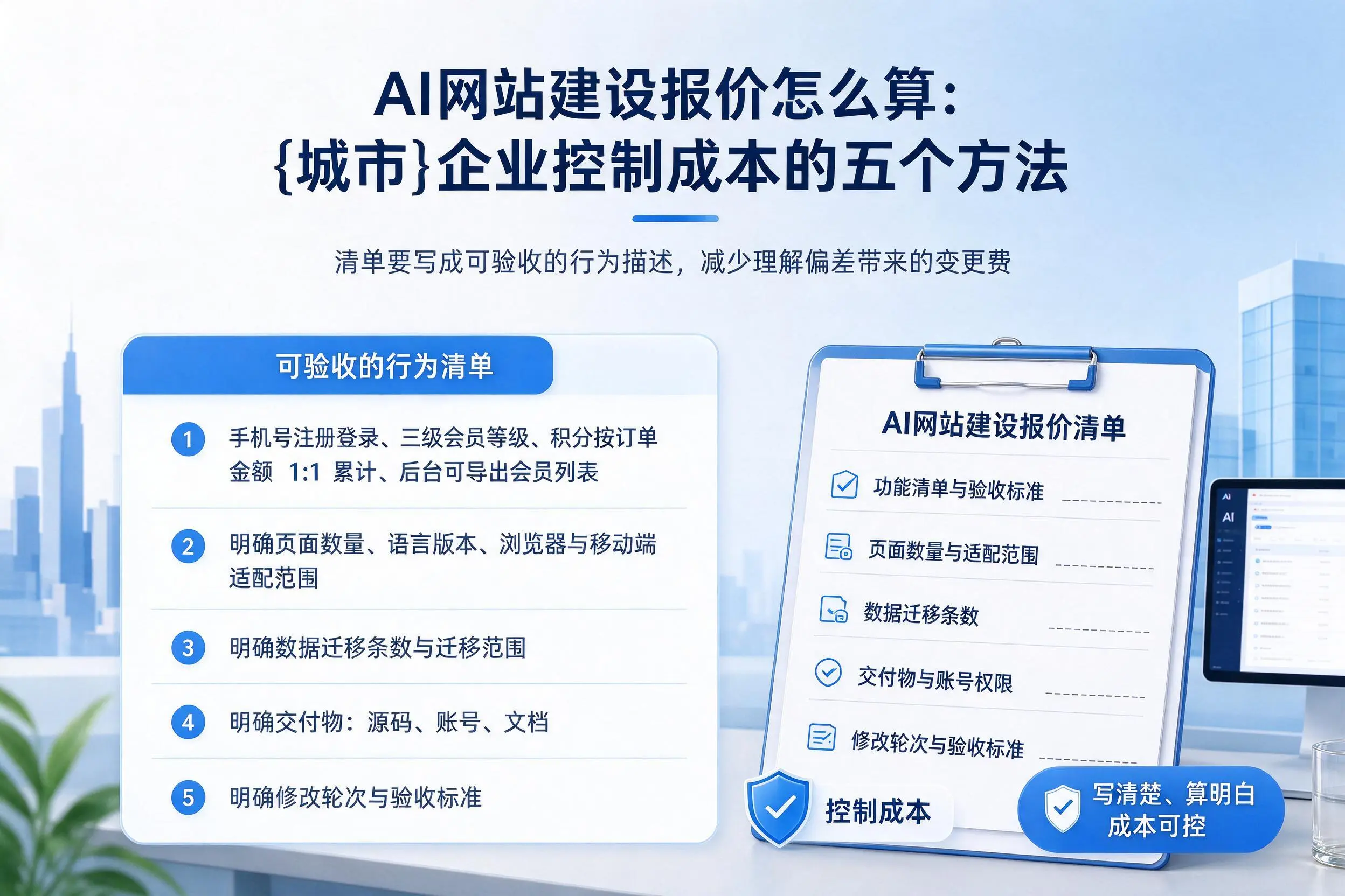 AI网站建设报价怎么算：辽阳企业控制成本的五个方法